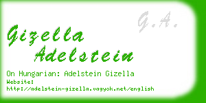 gizella adelstein business card